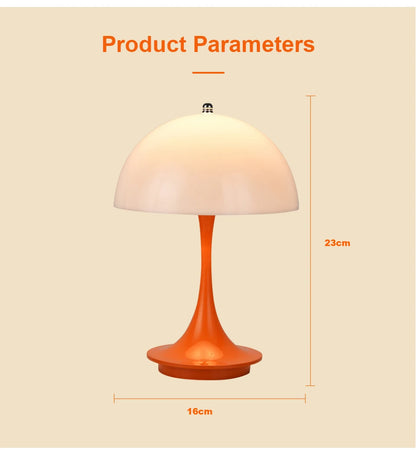 Colorful transparent lampshade table lamp Bedroom bedside LED desk lamp Rechargeable night lamp Restaurant decorative lamp