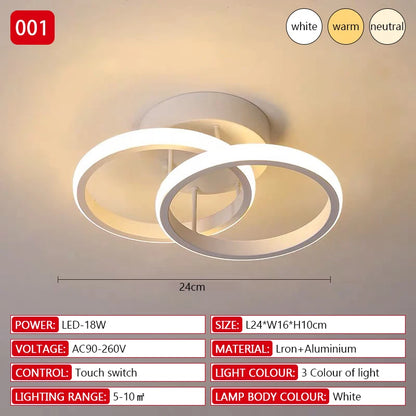 LED 20W Aisle Ceiling Light Modern Home Lighting LED Surface Mounted Bedroom Living Room Corridor Light Staircase Balcony Light