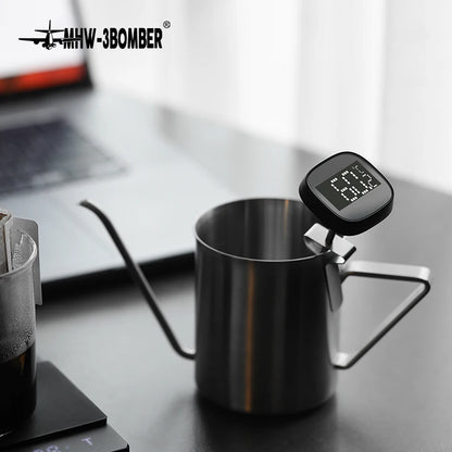 MHW-3BOMBER Digitales, sofort ablesbares Kaffeethermometer für Latte Art Pen, Milchaufschäumkrug, schickes Barista-Küchenzubehör für zu Hause