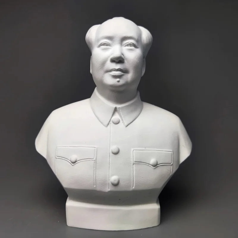 Mao Zedong Great Man Ornament Chairman Plaster Statue Art Teaching Aids Decoration Living Room Figurine Desktop Decor Modern