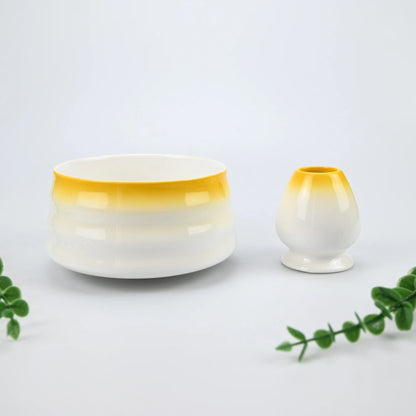 2/pcs Japanese Matcha Set Matcha Bowl With Mouth Song Dynasty Tea Tip Tool Matcha Whisker Stand