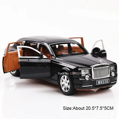 1:24 Rolls Royce Phantom Cullinan Mansory Cars Toys Miniature Models Light Music Pull Back 6 Doors Opened Vehicles Kids Gifts