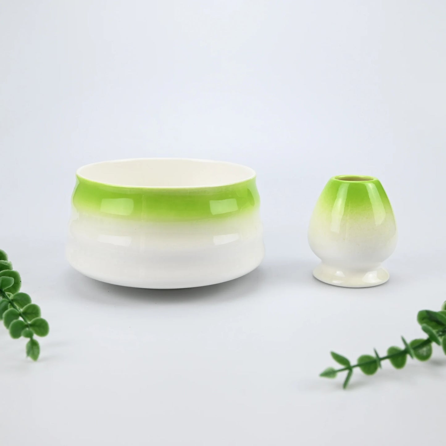 2/pcs Japanese Matcha Set Matcha Bowl With Mouth Song Dynasty Tea Tip Tool Matcha Whisker Stand