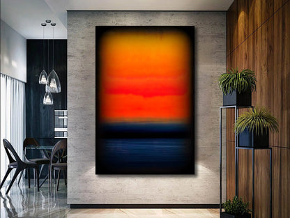 Mark Rothko Blue Orange Canvas Art Reproduction Painting Wall Decor Minimalism Picture Poster Prints Living Room Home Decoration