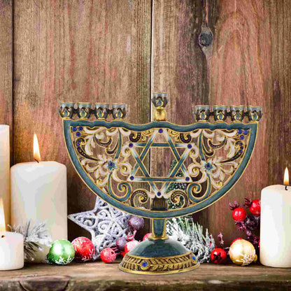 Wedding Decoration Bedroom Candlestick Holders Christmas Living Alloy Table Centerpiece Chanukah Menorah