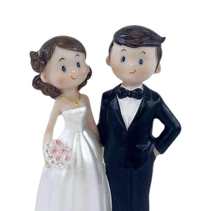 Elegant Wedding Cake Toppers Bride and Groom Resin Figurine for  Wedding Cake Topper Bride Groom Couple Figurine Decoration