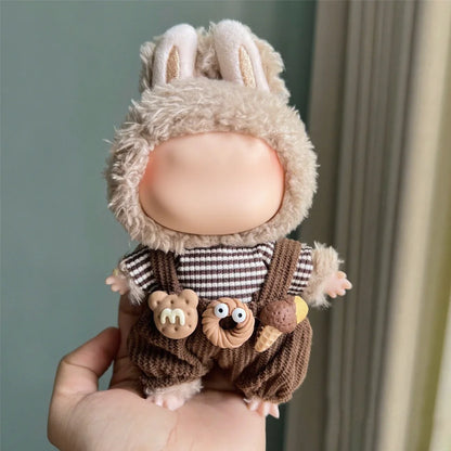 Plush Doll Clothes 15-17cm Lafufu Clothes Designer DIY Toy Dress Up Party Gift Doll Accessories for Keychain Pendant Decoration