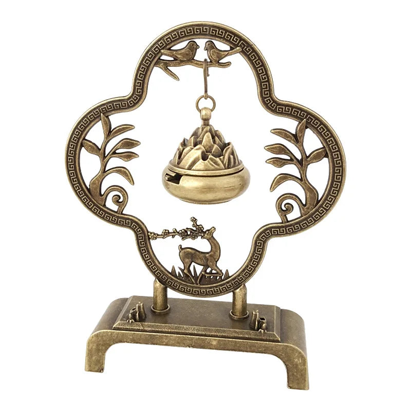 Creative Vintage Hollow Out Metal Incense Burner Holder Exquisite Hill Shape Incense Burner For Yoga Home tea ceremony ornaments