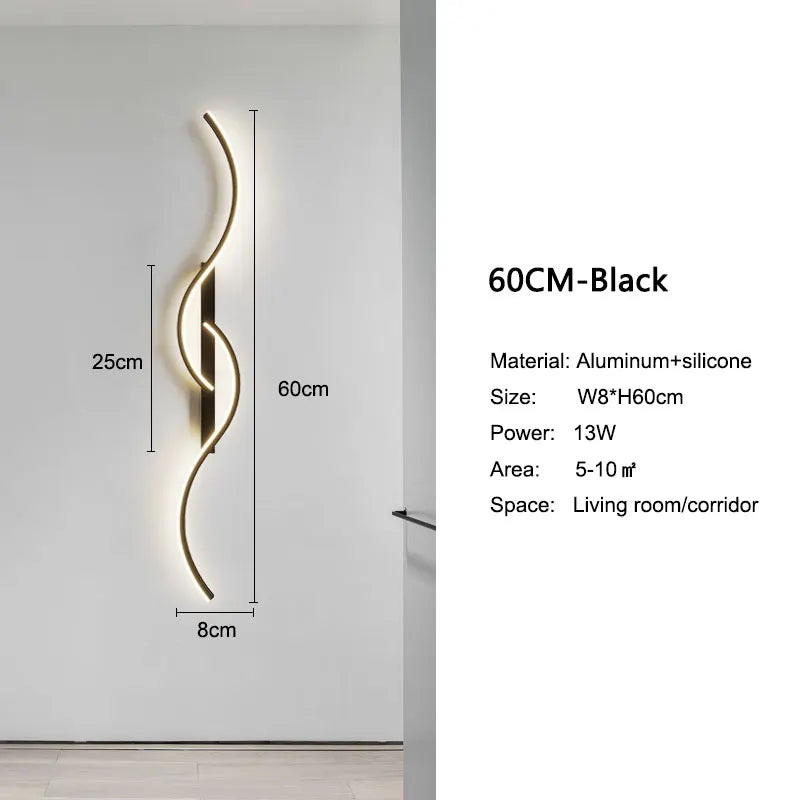 Indoor LED Wall Lights Wall Lamps for Bedroom Bedside Wall Sconces Black Gold White Indoor Lighting for Corridor Aisle Balcony