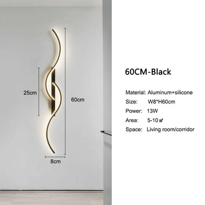 Indoor LED Wall Lights Wall Lamps for Bedroom Bedside Wall Sconces Black Gold White Indoor Lighting for Corridor Aisle Balcony
