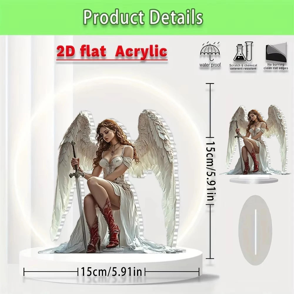 2D Decorative Plate/acrylic Angel Statue/multi-functional 2D Decoration/perfect Holiday Gift