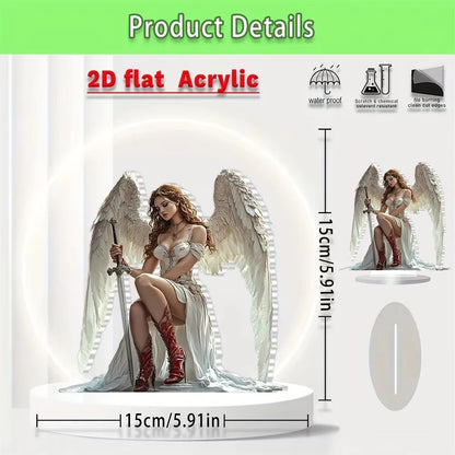 2D Decorative Plate/acrylic Angel Statue/multi-functional 2D Decoration/perfect Holiday Gift