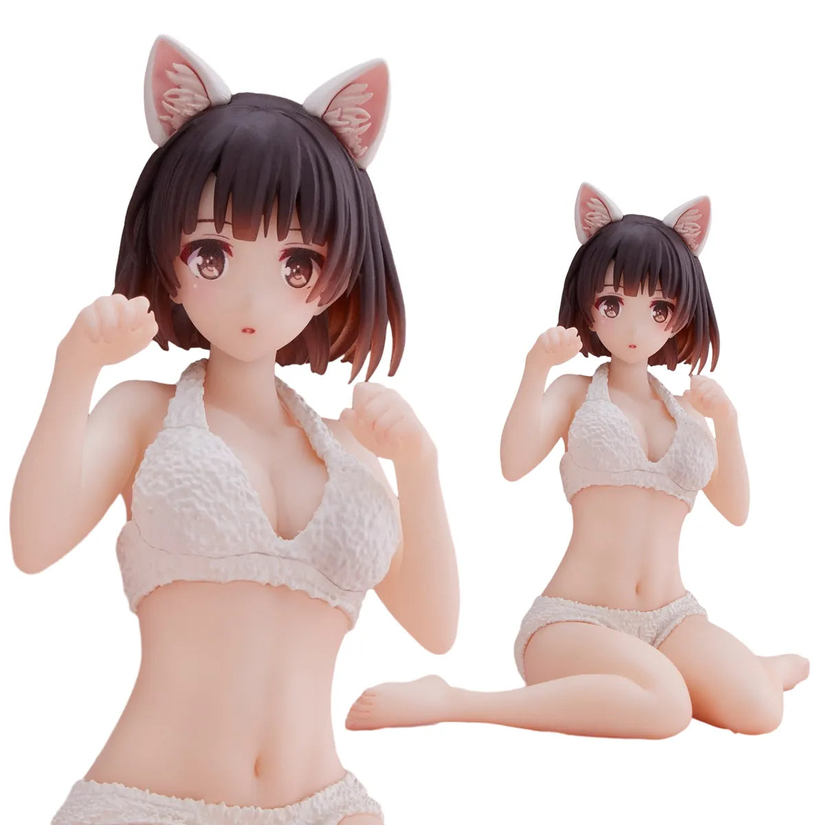 10CM Anime Megumi Kato Cat Ear Figure Saekano How To Raise A Boring Girlfriend Pajamas Anime Figure Action Figures Model Toys
