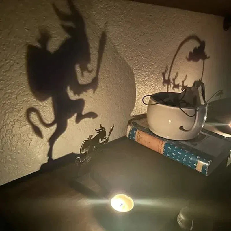 Chandelier de projection créatif, atmosphère d'halloween, nouveauté effrayant, projection d'ombre, décorations d'intérieur d'halloween