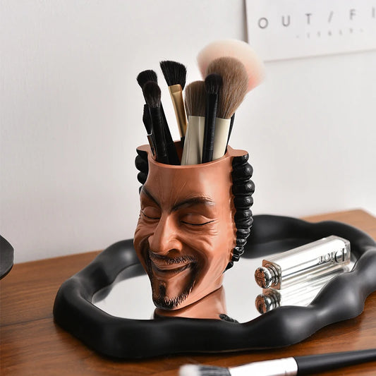 Creative  Pen Container Ornament for Home Living Room Desktop Pen Container Storage Retro Classic Home Decoration