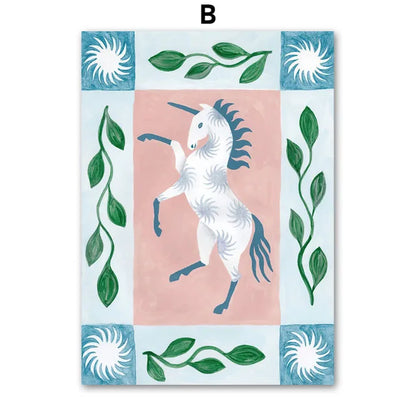 Women's Statue Unicorn Clothes Food Abstract Wall Art Canvas Oil Painting Posters And Prints Wall Pictures For Living Room Decor