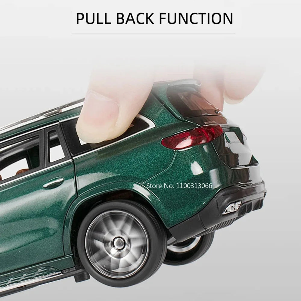 1:24 Scale Alloy GLS63 ONE Diecast Model Toy Cars With Music Light Vehicles Models Rubber Tires Car Toys for Boys Festival Gifts