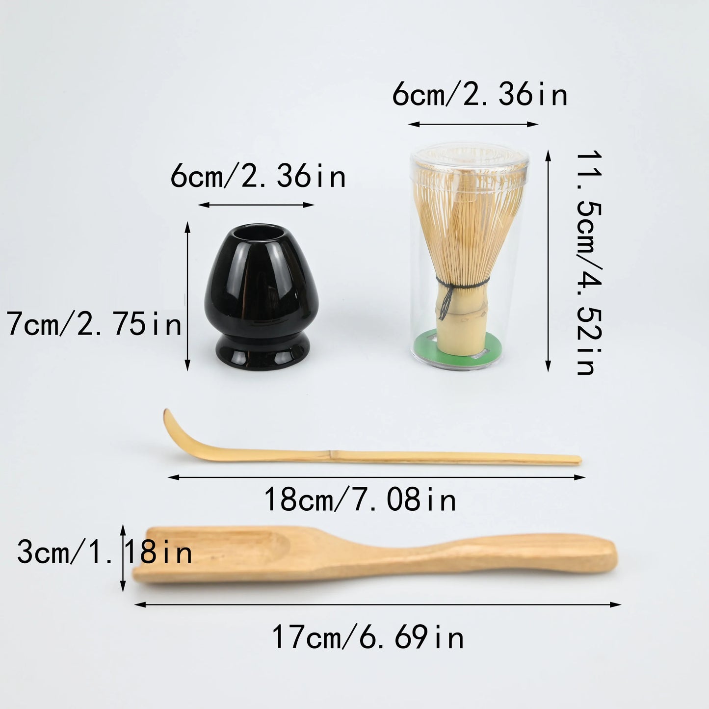 4PCS/Set Japanese-style Matcha Tool Set, Chasen Stand, Tea Scoop, Tea whisk Holder, Bamboo Accessories, Tea Whisking Tools