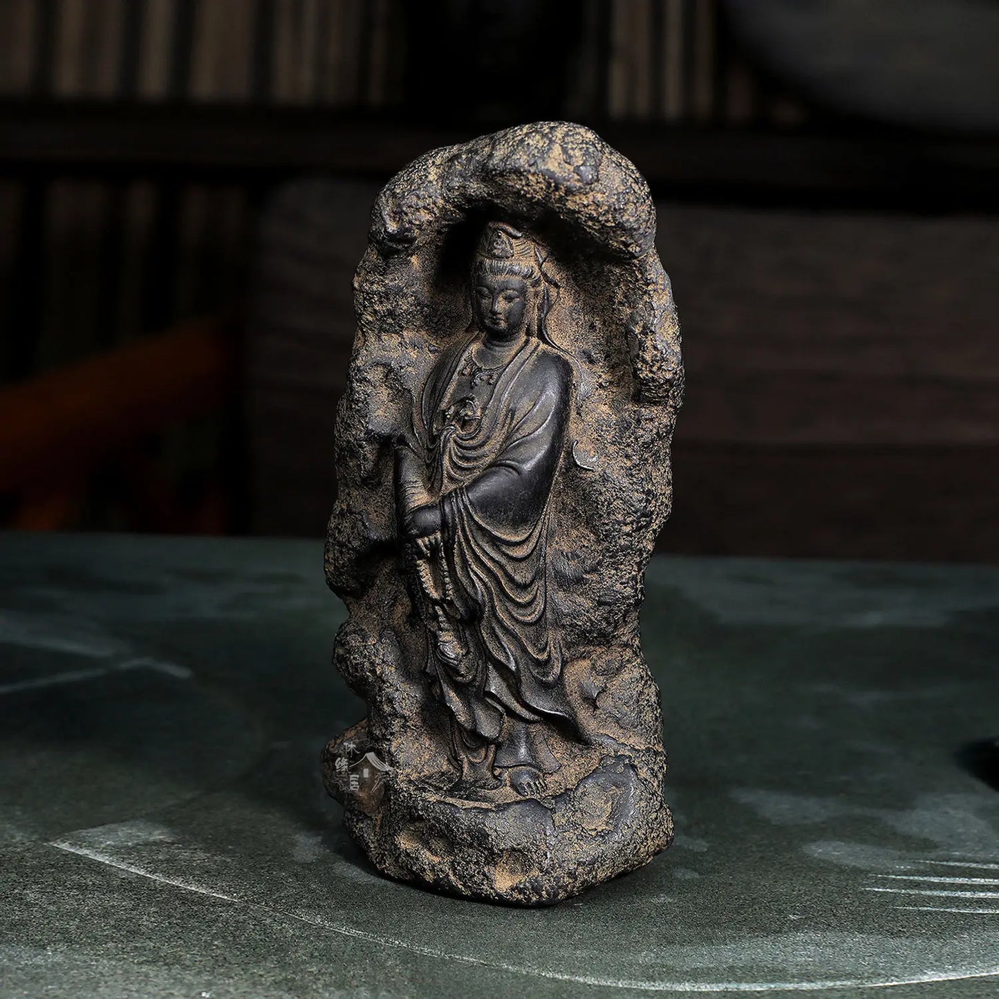 Puci Guanyin Zen Decorative Buddha Ornaments Retro Home Living Room Study Tea Room Table Decoration Accessories Art Figurine
