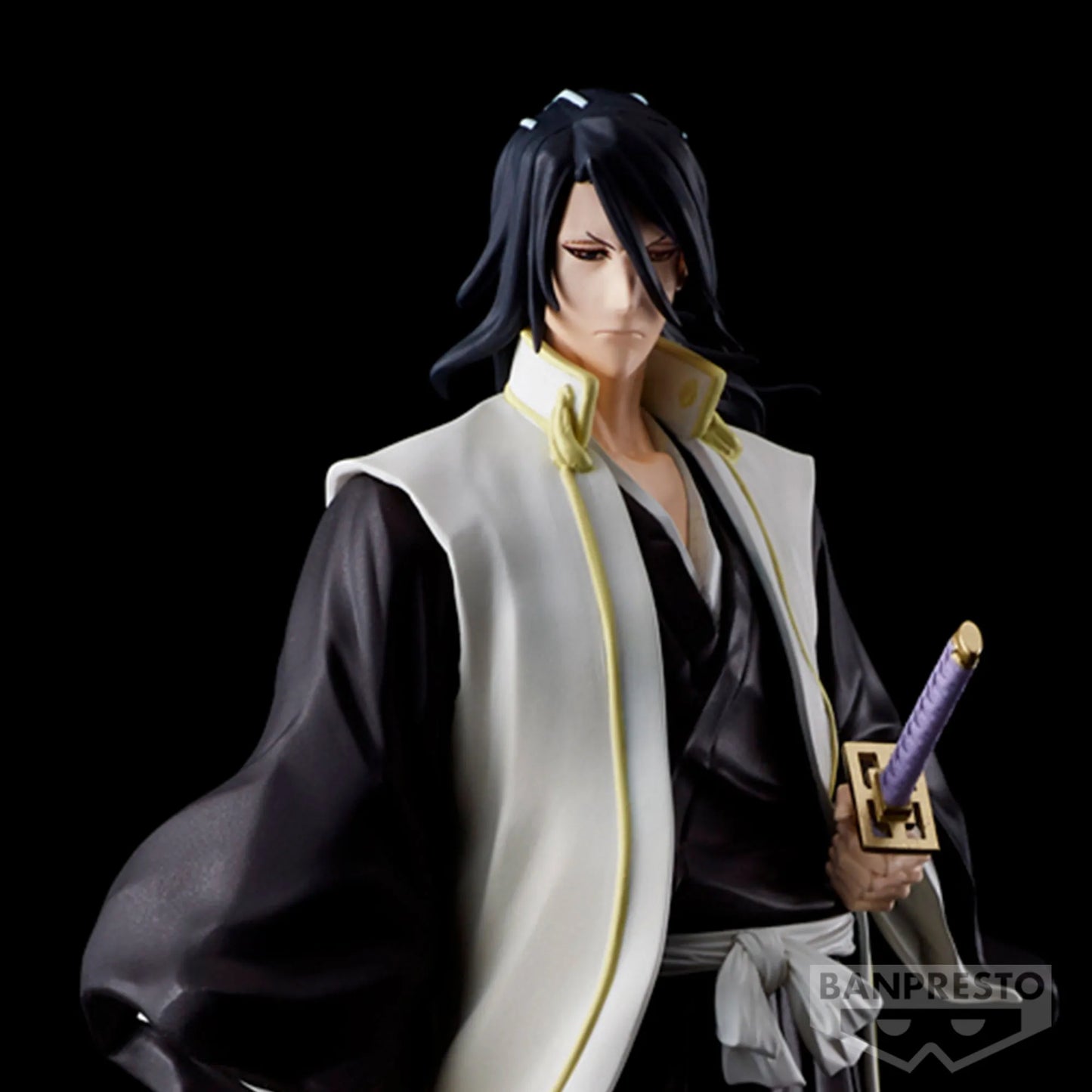 BANDAI Original Anime Bleach SOLID AND SOULS Kuchiki Byakuya Pvc Action Figures 160mm Figurine Toys