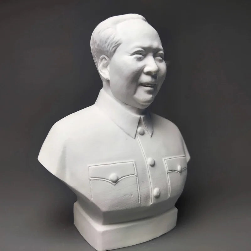 Mao Zedong Great Man Ornament Chairman Plaster Statue Art Teaching Aids Decoration Living Room Figurine Desktop Decor Modern
