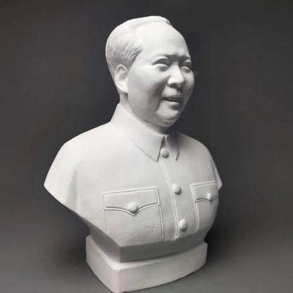 Mao Zedong Great Man Ornament Chairman Plaster Statue Art Teaching Aids Decoration Living Room Figurine Desktop Decor Modern