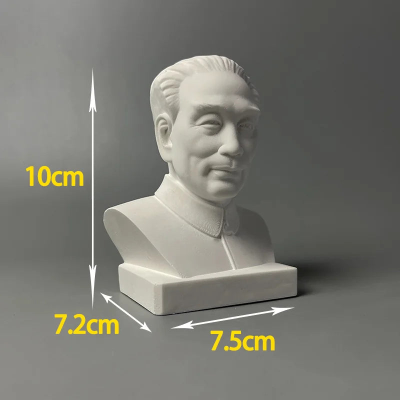 Zhou Enlai Model Plaster Figure Sculpture Art Decoration Ornament Interior Art Living Room Figurines Desktop Decor Statue Modern