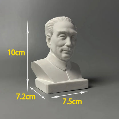 Zhou Enlai Model Plaster Figure Sculpture Art Decoration Ornament Interior Art Living Room Figurines Desktop Decor Statue Modern