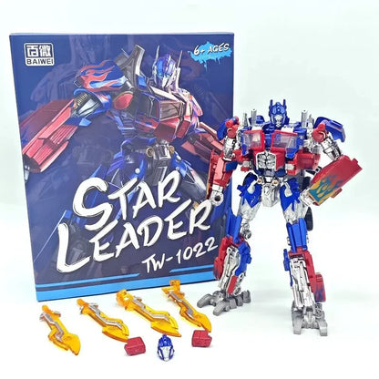 BAIWEI Transformation TW1022 EX Version 17.5cm KO Masterpiece Figure Toy Commander Prime Deformation Car Robot