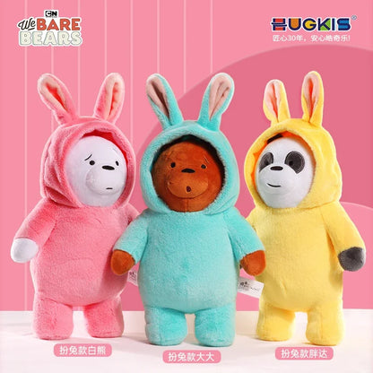 Cartoon Original We Bare Bears COS Bunny Plush Toy Grizzly Panda Ice Bear Stuffed Plushies Anime Figures Doll Toys For Kids Gift