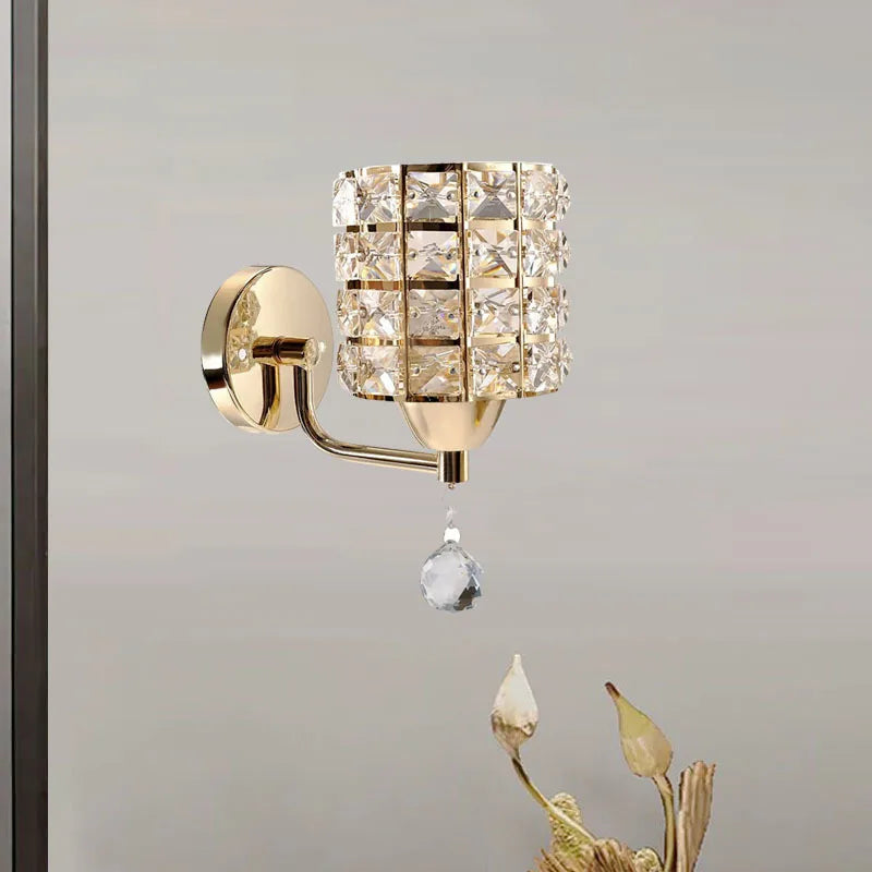 Decorative Crystal Wall Lamps Simple Cyrstal Wall Lights for Bedroom Bedside Living Room Gold/Silver Crystal Wall Lighting