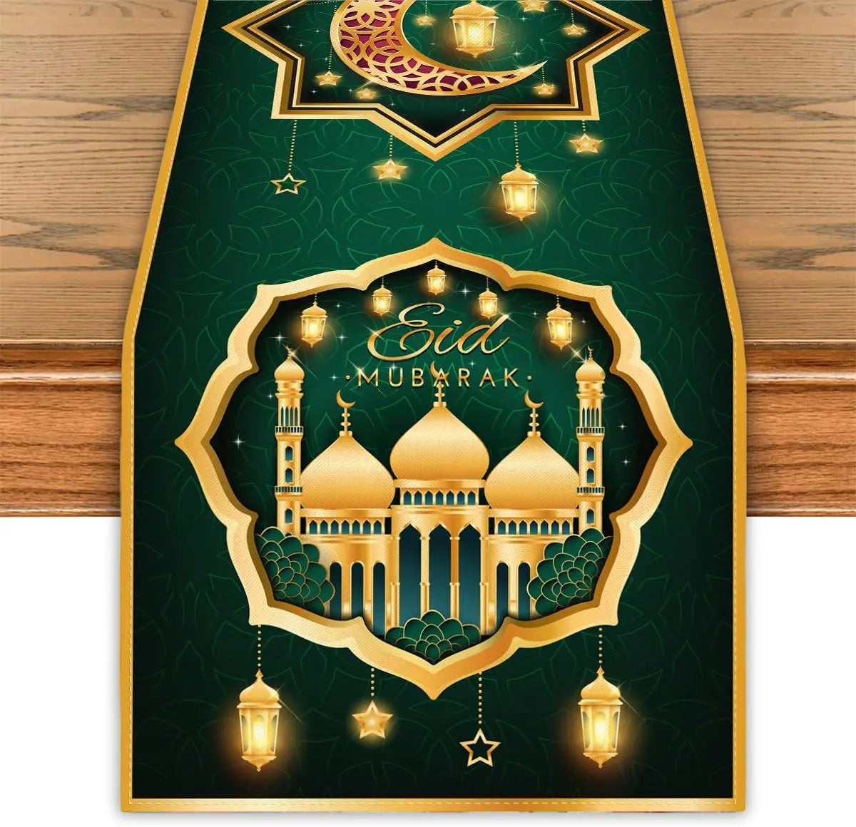 Ramadan Mubarak Linen Table Runner Holiday Party Decorations Ramadan Kareem Eid Mubarak Table Runners Kitchen Dining Table Decor