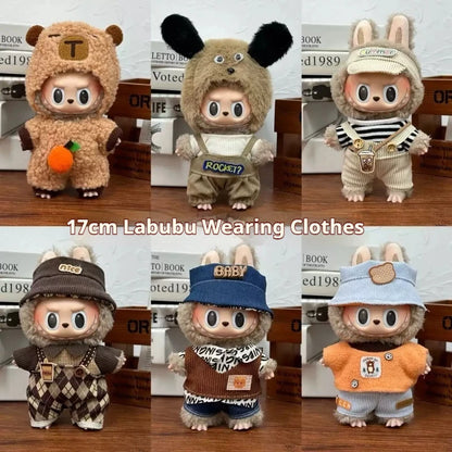 Mini Plush Doll'S Clothes Outfit Accessories For  Exo 15-17cm Lafufu Idol V1 V2 Overalls Set Clothing Gifts In Stock