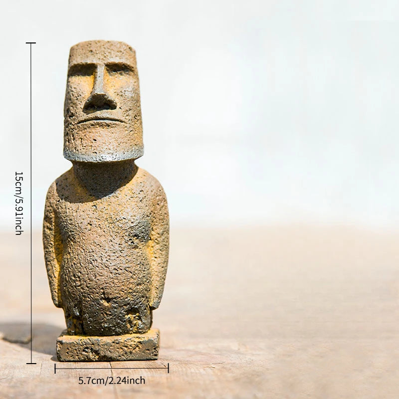 Nordic Style Creative Character Stone Statue Handicrafts Handmade Ornaments Study Tea Pet Imitation Cast Iron Home Decoration