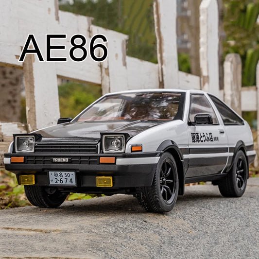 1:18 Scale Alloy AE86 Range Rover Model Cars Toys with Light Sound Vehicles Rubber Tires Miniature Car Kids Children's Day Gifts
