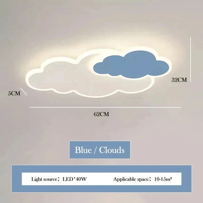 Children's Room Ceiling Light Modern Girl's Room Bedroom Study Ceiling Lamp Originality Cloud Shape Designer Decor Light Fixture