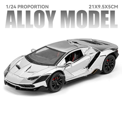 1:24 Lambor LP770-4 Huracan STO Toy Model Sports Cars Wheels Turned Miniature Car 4 Doors Opened Vehicle Boys Educational Toys