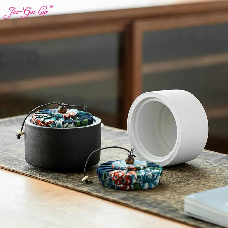 Ceramic Tea Caddies, Coffee Storage Jar, Tea Box, Coffee Container, Tin