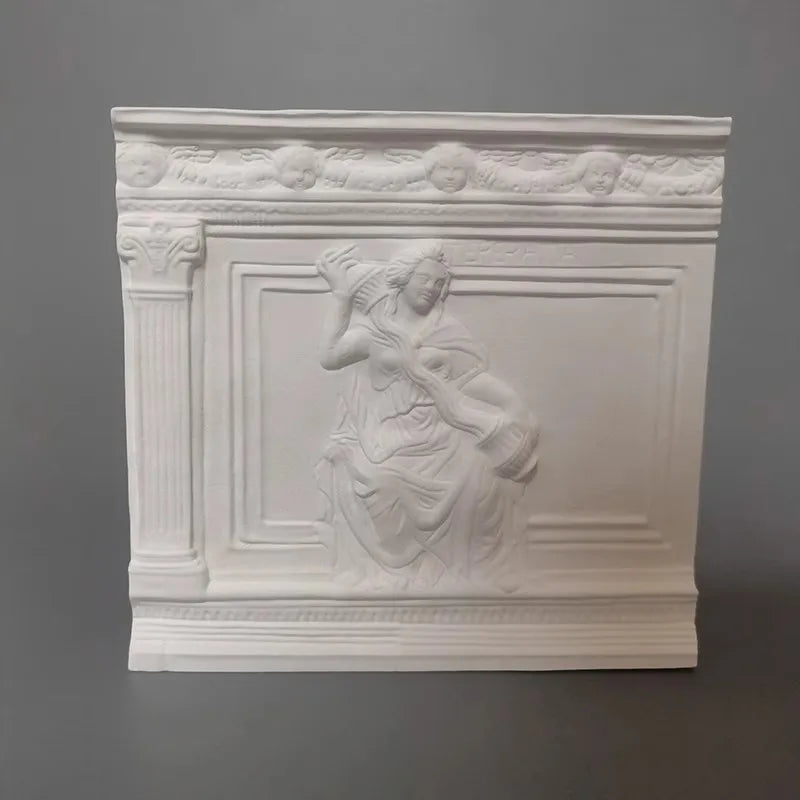Temperance Mythological Plaster Relief Art Renaissance Style Sculpture Nordic Minimalist Desktop Art for Home Allegorical Decor