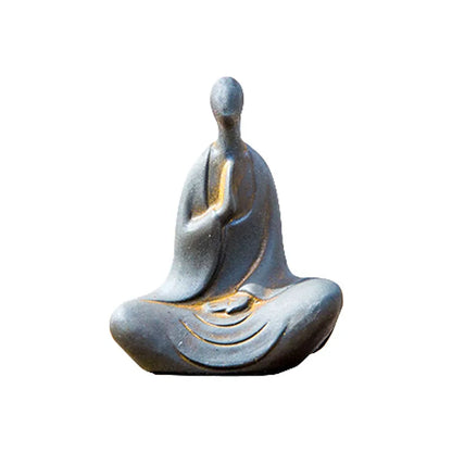 Chinese Buddha Statue Ornaments Zen Ornament Studydecoration Tea Pet Imitation Cast Iron Handmade Home Modern Art Figurine Decor