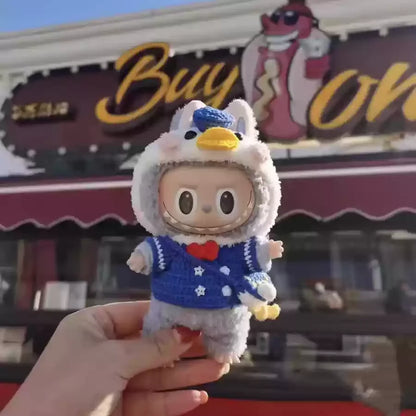 New In Stock V1 V2 Lafufu Clothes Handmade Art Weaving Toys Anime Cute Lafufu Surrounding Toys Gifts Decoration Pendant  Set