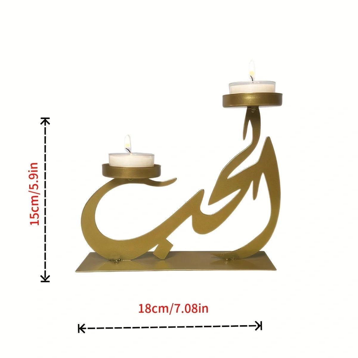 1Pcs Middle East  Style Metal Candle Holders Simple Golden Wedding Decoration Bar Party Living Room Decor Home Decor Candlestick