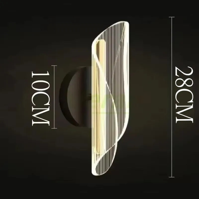 Modern Thin Waist LED Wall Lamp Bedroom Study Restaurant Hotel Bedside Streamer Wall Lamps Living Room Decor Scroll Wall Lights