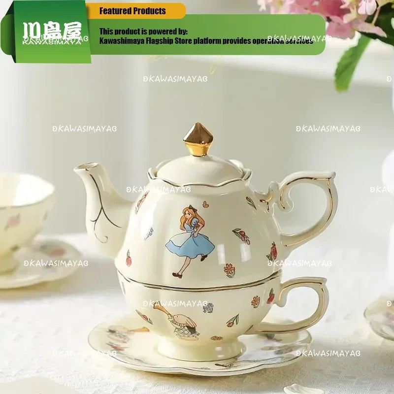 KAWASIMAYA Alice Keramik-Kaffeetassen und Untertassen, Damen-Hochzeits-Einweihungs-Begleitergeschenk, Nachmittagstee, Geschirr, Tee-Set