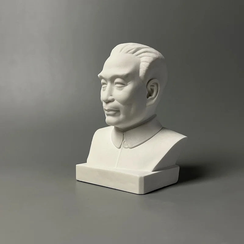 Zhou Enlai Model Plaster Figure Sculpture Art Decoration Ornament Interior Art Living Room Figurines Desktop Decor Statue Modern