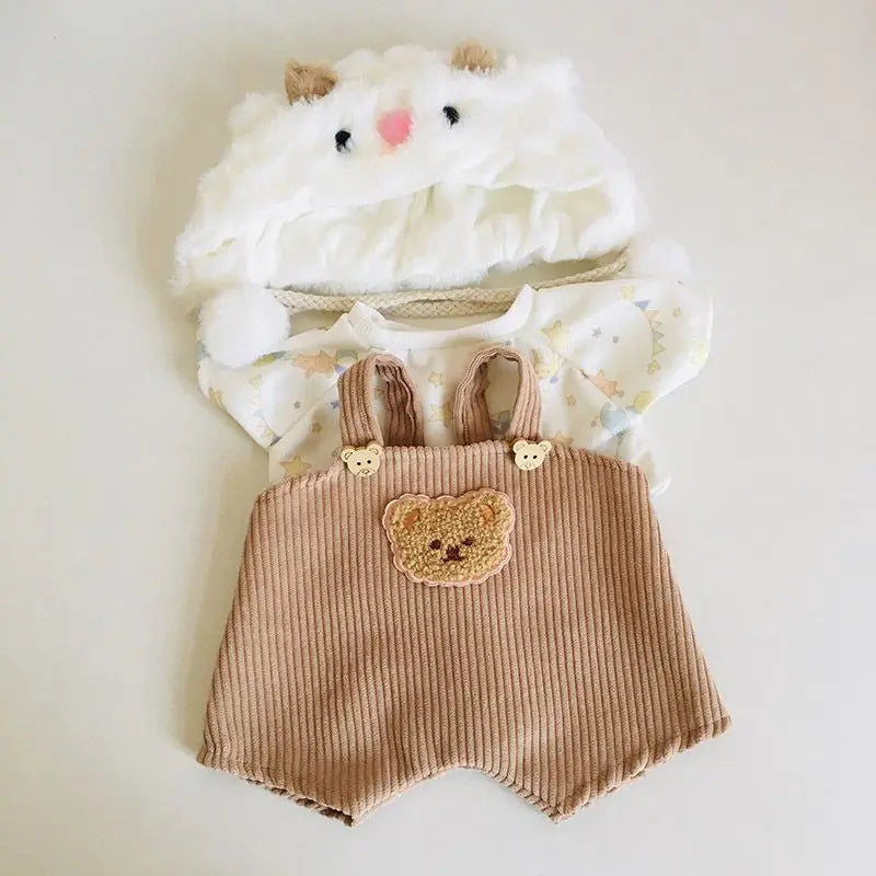 30cm Doll Lina Doll Clothes Plush Toy Set Teddy Bear Kawaii Anime Accessories Dress Up Cute Cartoon Friends Holiday Gift