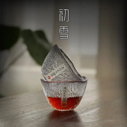 1pc 160ml Heat-resistant Glass Tea Cup Rain Drop Cup Transparent Glass Drinking Japanese Kung Fu Tea Set Wine Glass