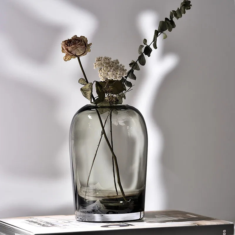European style simple vase creative INS glass flower living room dining table flower vase crafts