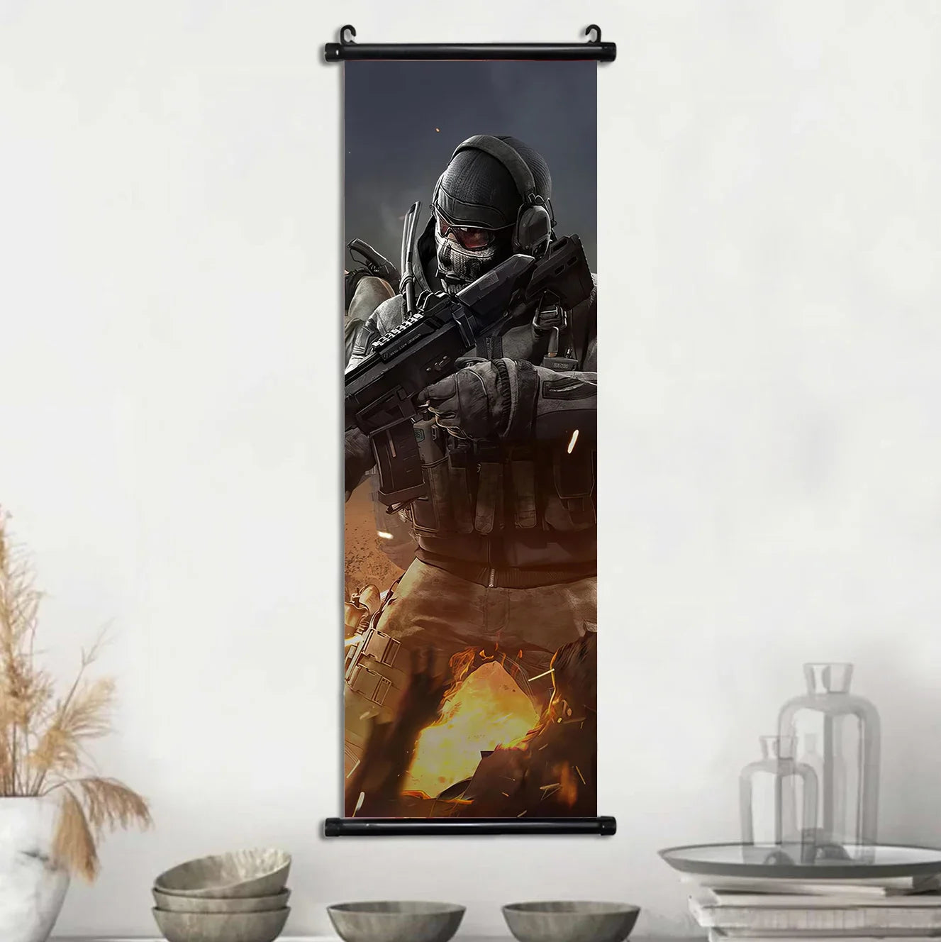 HD Hanging Scroll Call Of Duty Painting Modern Wall Artwork Simon Riley Picture Print Canvas Game Poster Home Decor Living Room