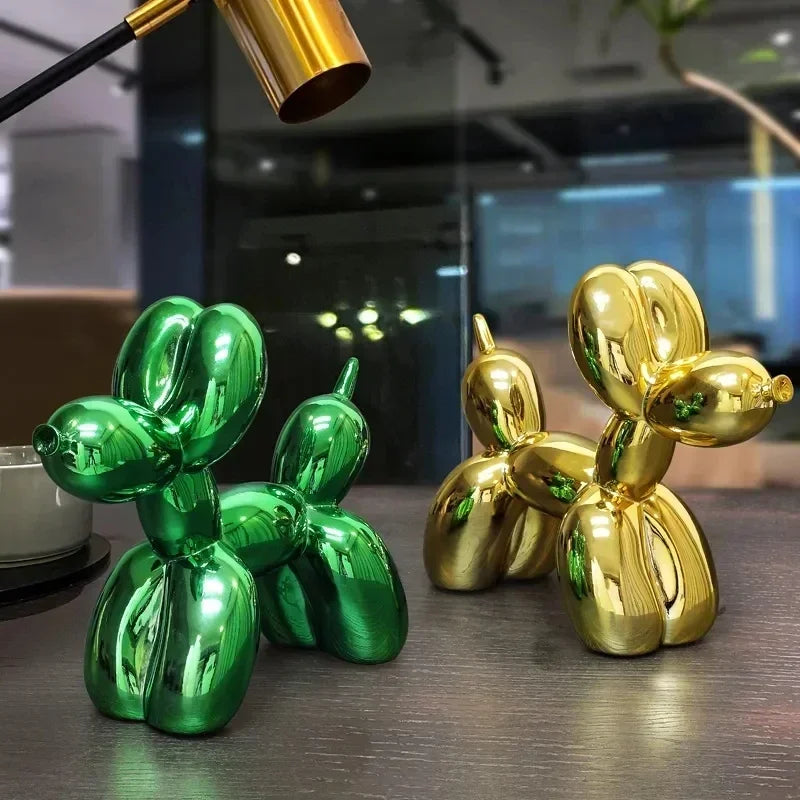 Nordic Balloon Dog Sculpture Resin Animal Ornament Art Sculptures and Figurines Crafts Home Decoration Room Desktop Accessories